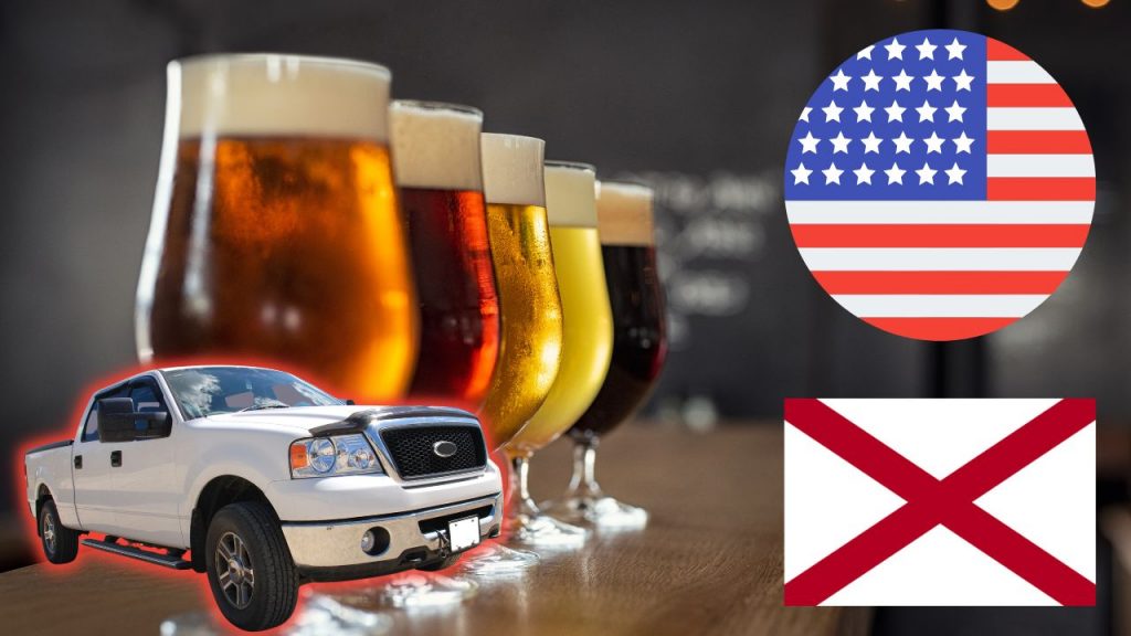 Drink beer and drive in Alabama