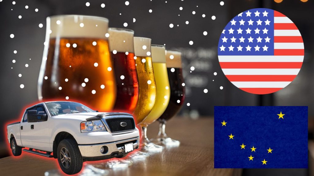 Drink beer and drive in Alaska