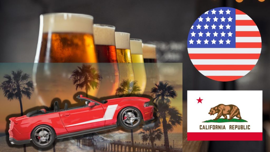 Drink beer and drive in California