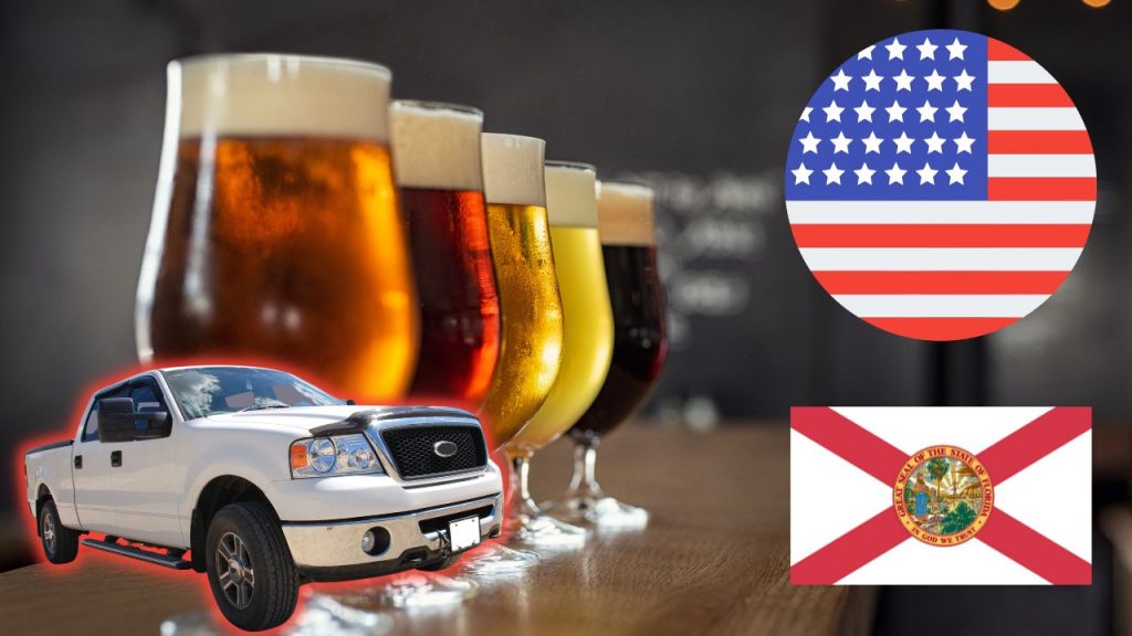 Drink beer and drive in Florida