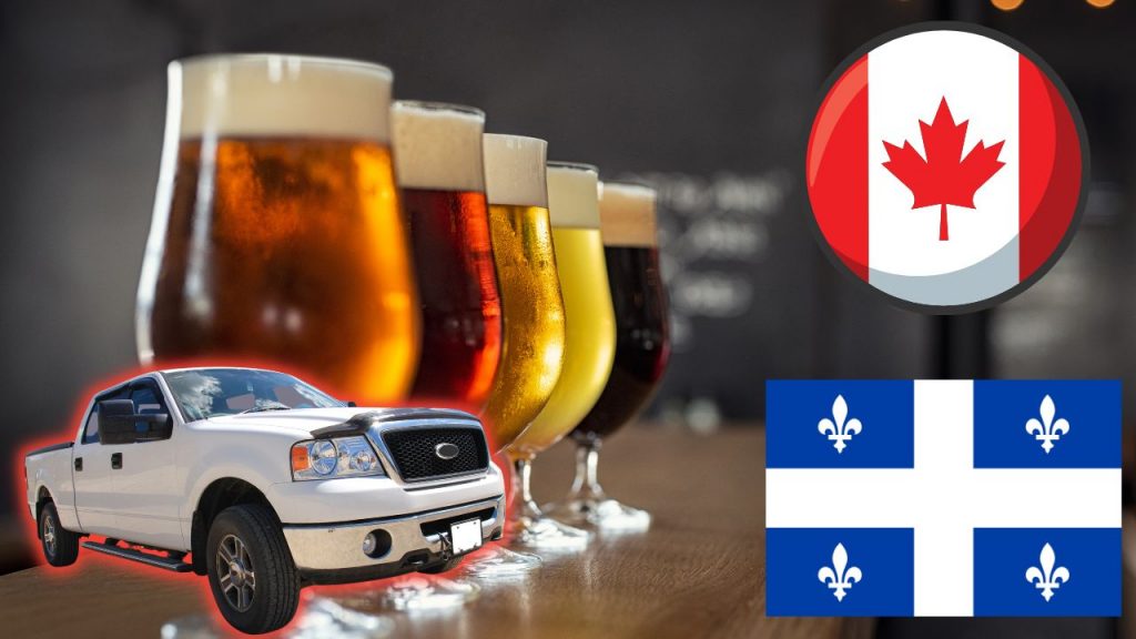 Drink beer and drive in Quebec