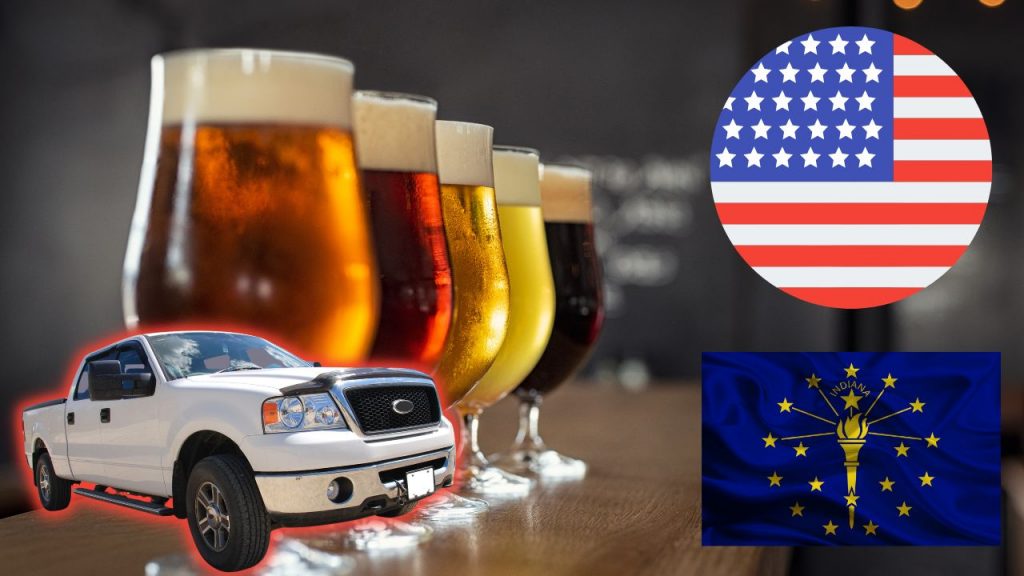 Drink beer and drive in Indiana
