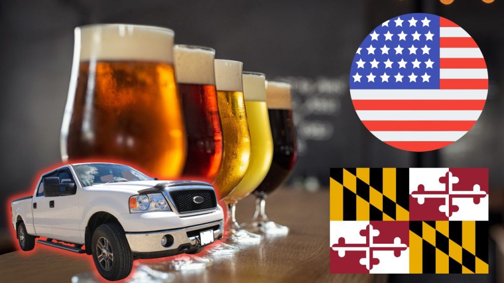 Drink beer and drive in Maryland