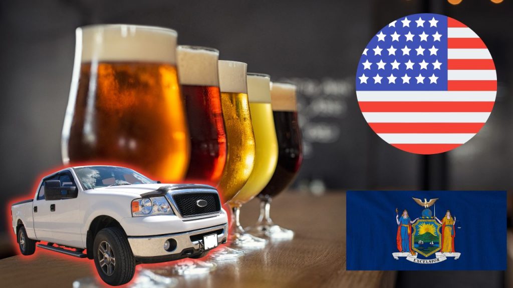 Drink beer and drive in New York