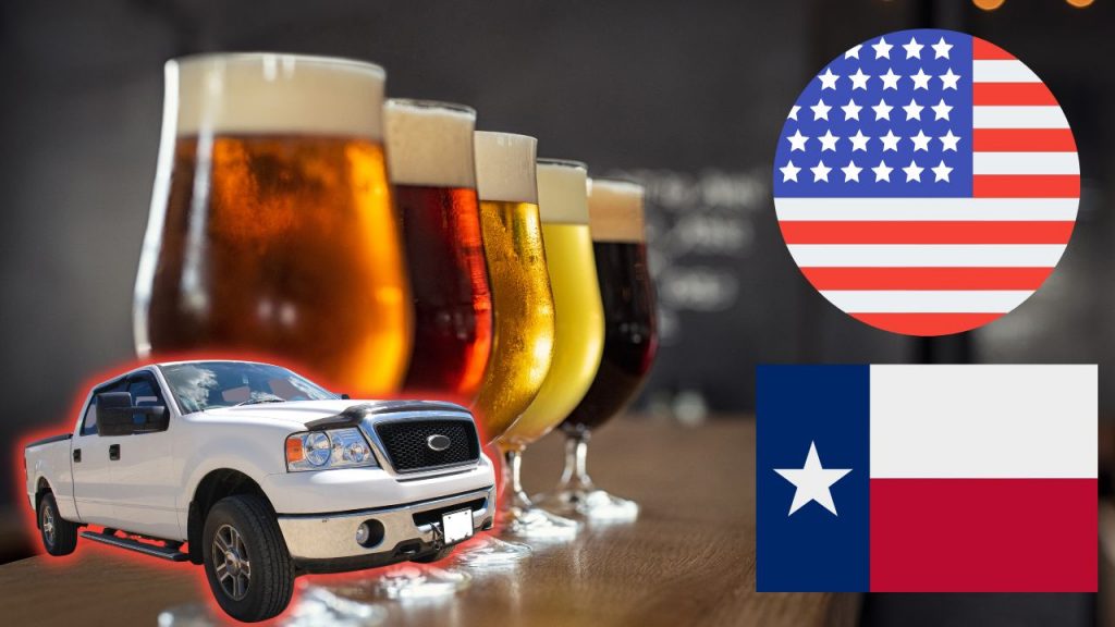 Drink beer and drive in Texas
