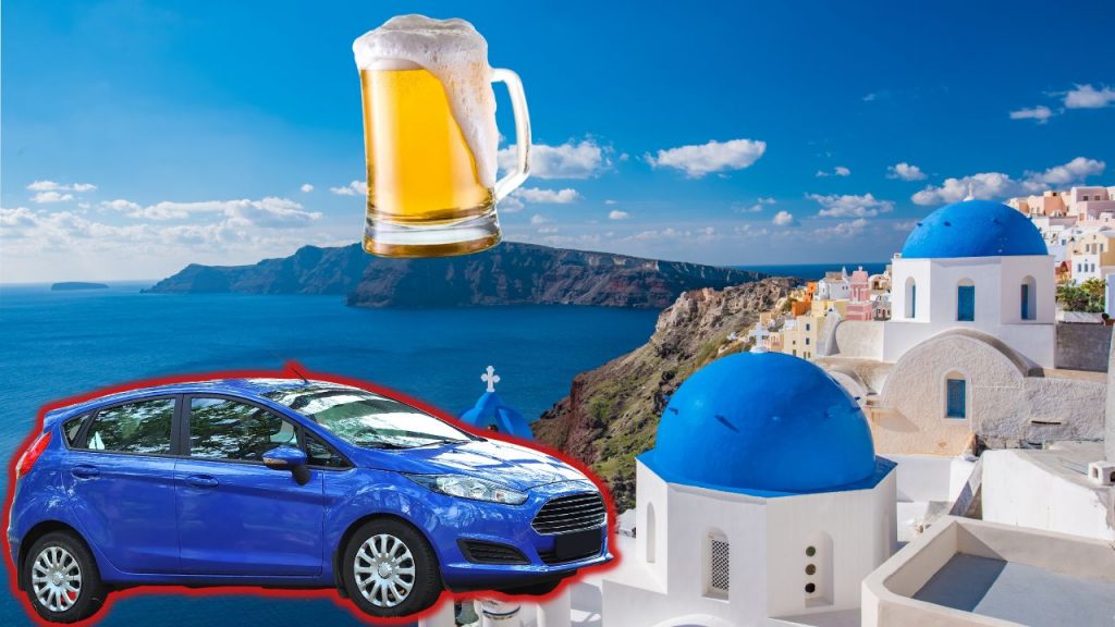 Drinking beer and driving in Greece