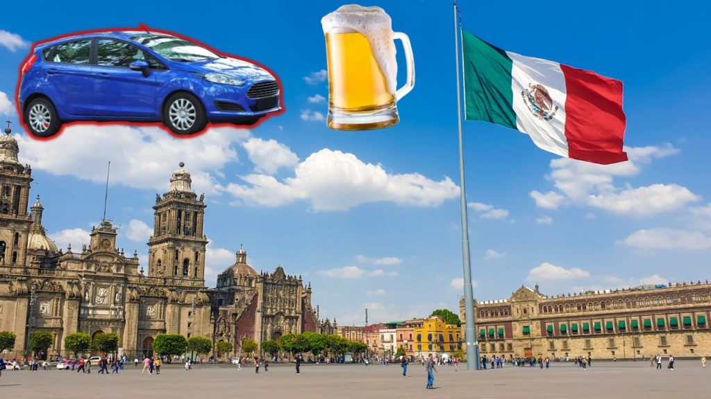 Drink beer and drive in Mexico